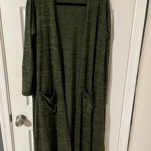 Lularoe green duster size medium